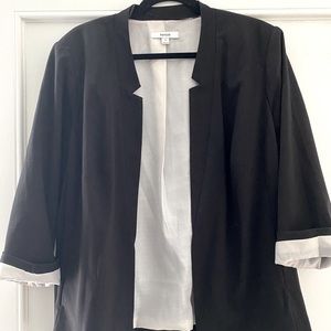 Kensie Lined Blazer w/Cuffed 3/4 Sleeves - 1X